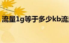 流量1g等于多少kb流量 1g等于多少kb流量 