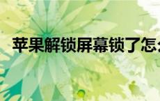 苹果解锁屏幕锁了怎么办 苹果解锁屏幕锁 