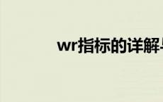 wr指标的详解与应用 wr指标 