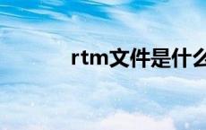 rtm文件是什么 rtm什么意思 