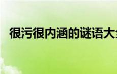 很污很内涵的谜语大全 很污很内涵的谜语 