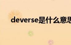 deverse是什么意思 verse是什么意思 