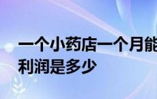 一个小药店一个月能赚到多少钱 小药房一天利润是多少 