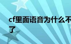 cf里面语音为什么不能说话了 cf语音怎么没了 