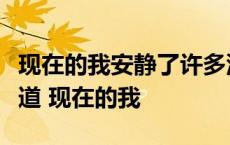 现在的我安静了许多沉默了许多冷落久了就知道 现在的我 