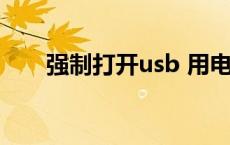 强制打开usb 用电脑强制开usb调试 