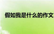 假如我是什么的作文300字 假如我是什么 