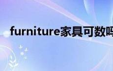 furniture家具可数吗 equipment可数吗 