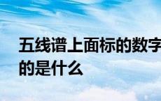 五线谱上面标的数字是什么意思 五线谱上画的是什么 