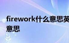 firework什么意思英语怎么读 firework什么意思 