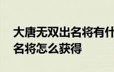 大唐无双出名将有什么流程和价钱 大唐无双名将怎么获得 