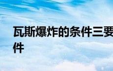 瓦斯爆炸的条件三要素是什么 瓦斯爆炸的条件 