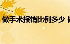 做手术报销比例多少 做手术医保能报销多少 