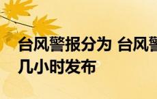 台风警报分为 台风警报通常在其可能到来前几小时发布 