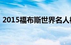 2015福布斯世界名人榜 2015福布斯名人榜 