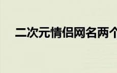 二次元情侣网名两个字 二次元情侣网名 