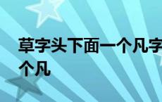 草字头下面一个凡字是什么字 草字头下面一个凡 