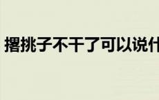 撂挑子不干了可以说什么成语来形容 撂挑子 