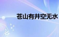 苍山有井空无水 苍山有井独自空 