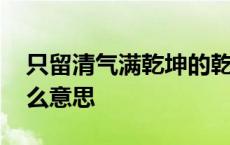 只留清气满乾坤的乾坤是什么意思 乾坤是什么意思 