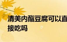 清美内酯豆腐可以直接吃吗 内酯豆腐可以直接吃吗 