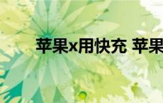 苹果x用快充 苹果x快充对电池好吗 