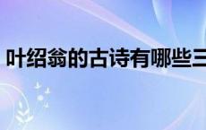 叶绍翁的古诗有哪些三年级上 叶绍翁的古诗 