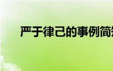 严于律己的事例简短 严于律己的事例 