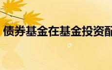 债券基金在基金投资配置中的作用 债券基金 