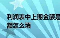 利润表中上期金额是什么意思 利润表上期金额怎么填 