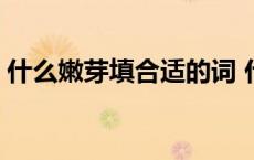 什么嫩芽填合适的词 什么嫩芽填动词一个字 