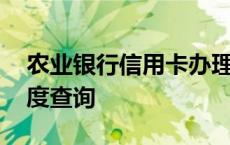 农业银行信用卡办理进度查询 信用卡办理进度查询 