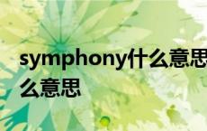 symphony什么意思中文翻译 symphony什么意思 