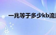 一兆等于多少kb流量 一兆等于多少kb 