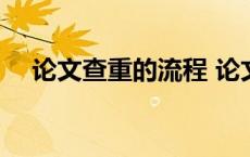 论文查重的流程 论文查重是怎么个查法 