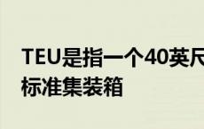 TEU是指一个40英尺的国际标准集装箱 国际标准集装箱 