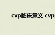 cvp临床意义 cvp正常值及临床意义 