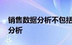 销售数据分析不包括对什么的分析 销售数据分析 