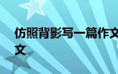 仿照背影写一篇作文300 仿照背影写一篇作文 