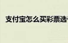 支付宝怎么买彩票选号 支付宝怎么买彩票 