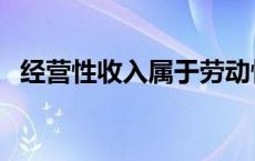 经营性收入属于劳动性收入吗 经营性收入 