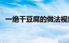 一绝干豆腐的做法视频 一绝干豆腐的做法 