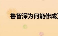 鲁智深为何能修成正果 花和尚鲁智深 