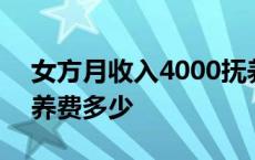 女方月收入4000抚养费多少 月收入4000抚养费多少 