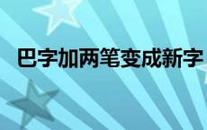 巴字加两笔变成新字 巴加两笔变成什么字 