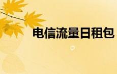 电信流量日租包 电信流量日租卡 