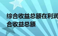 综合收益总额在利润表还是所有者权益表 综合收益总额 