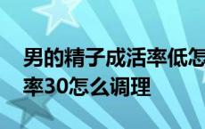 男的精子成活率低怎么办能治好吗 精子成活率30怎么调理 