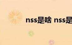 nss是啥 nss是什么意思qq上 