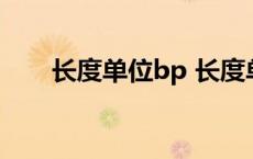 长度单位bp 长度单位px是什么意思 